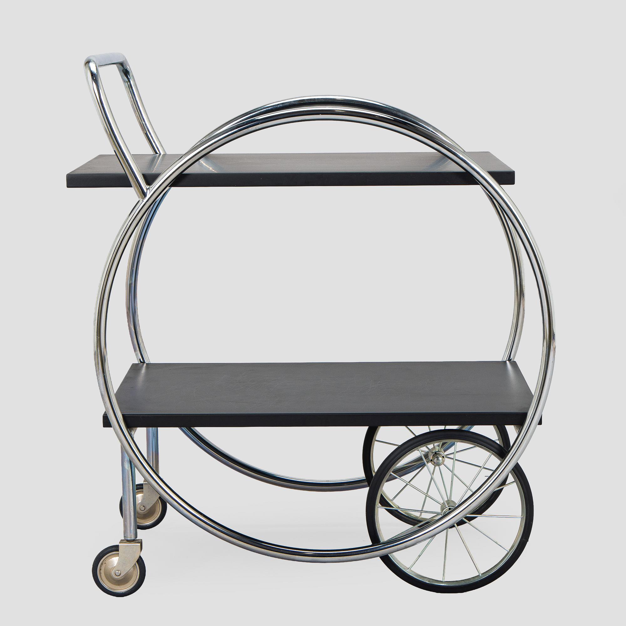 Serving trolley, functionalist style, 2000s.