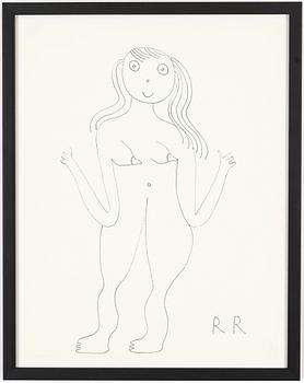 Roger Risberg, indian ink drawing, signed. Executed in 2008.