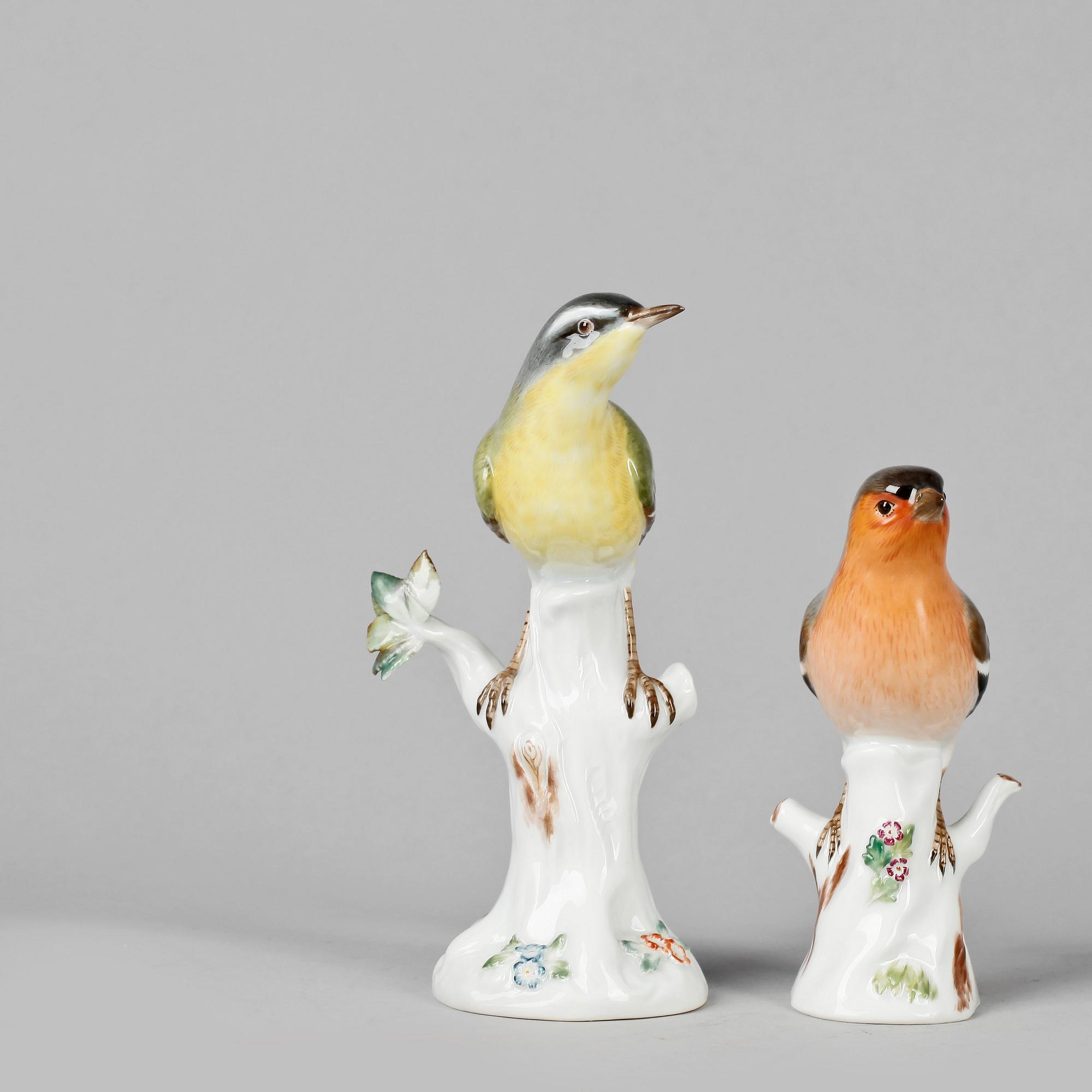 FIGURINER, 2 st, porslin, Meissen, 1900-talets första hälft.