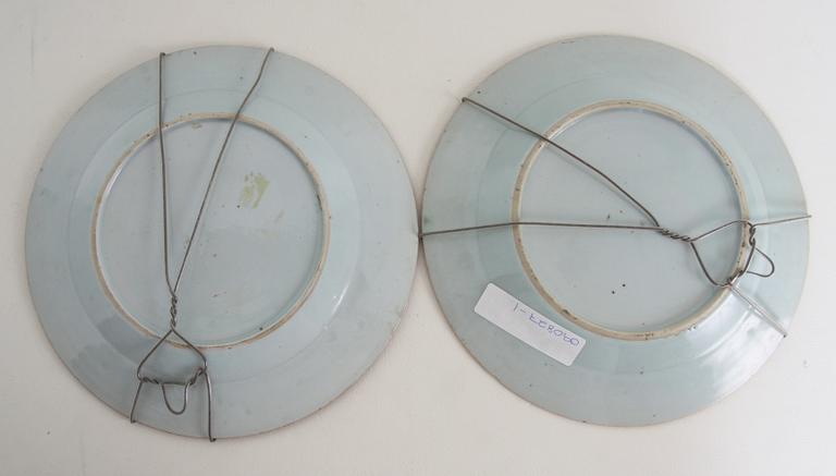 TALLRIKAR, ett par, porslin, Kina, Qianlong, 1736-1795.