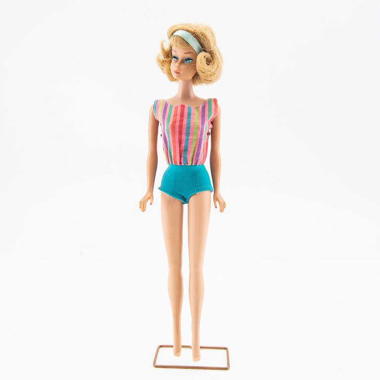 Barbie, docka, vintage "American Girl, sidepart", Mattel 1966.