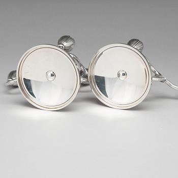 W.A BOLIN, kandelabrar, ett par för vardera tre ljus, Stockholm 1955.