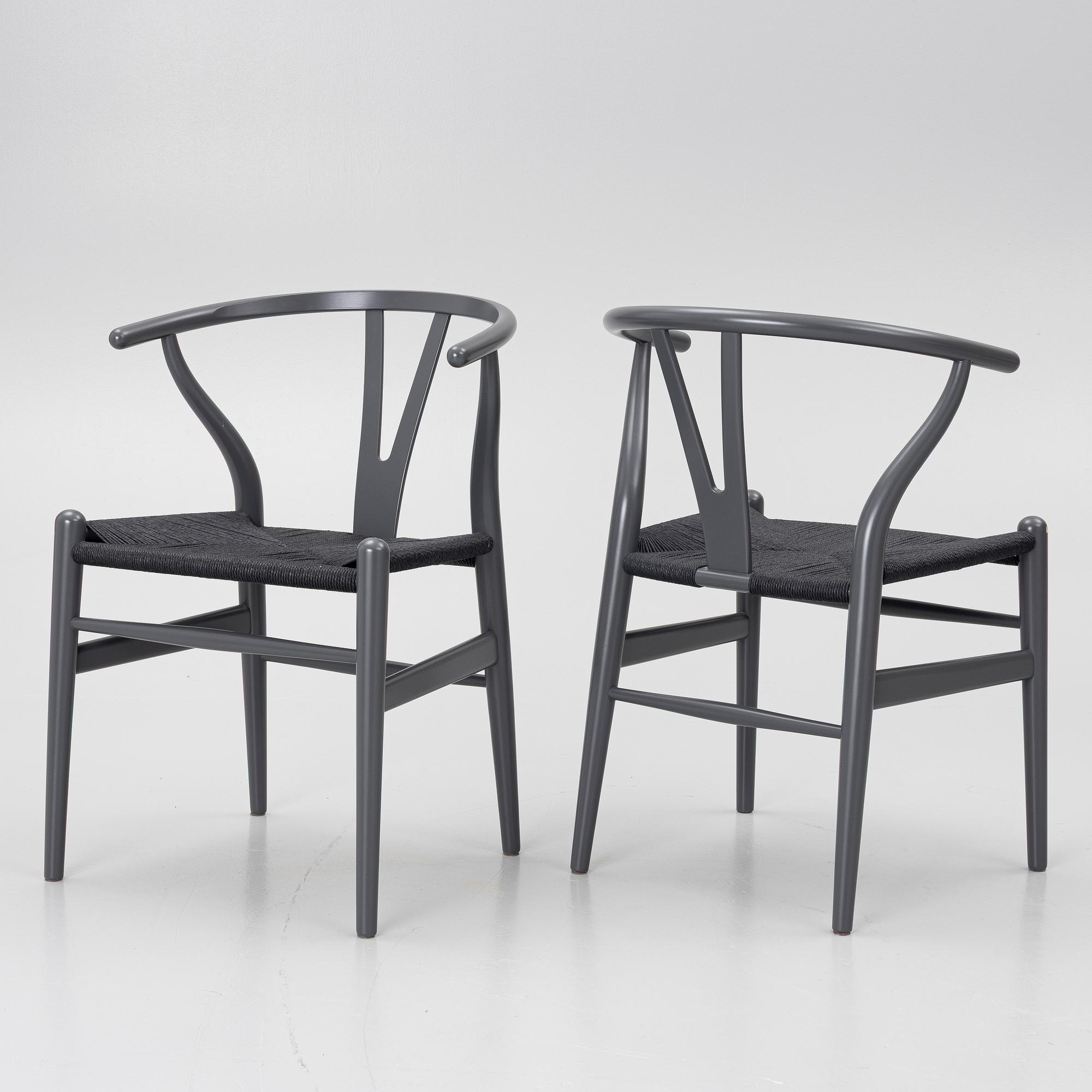 Hans J. Wegner, Chairs, 4, model CH 24 “Y Chair”, Carl Hansen & Søn, Denmark.