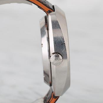HEUER, Montreal, "Tachymetre, Pulsations", chronograph, wristwatch, 42 x 48 mm,