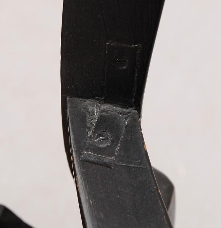 KARMSTOLAR, 1 par, senbarock, 1700-tal.