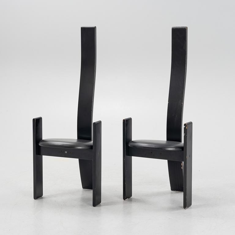 Vico Magistretti, a set of six 'Golem' chairs for Poggi, 1969.
