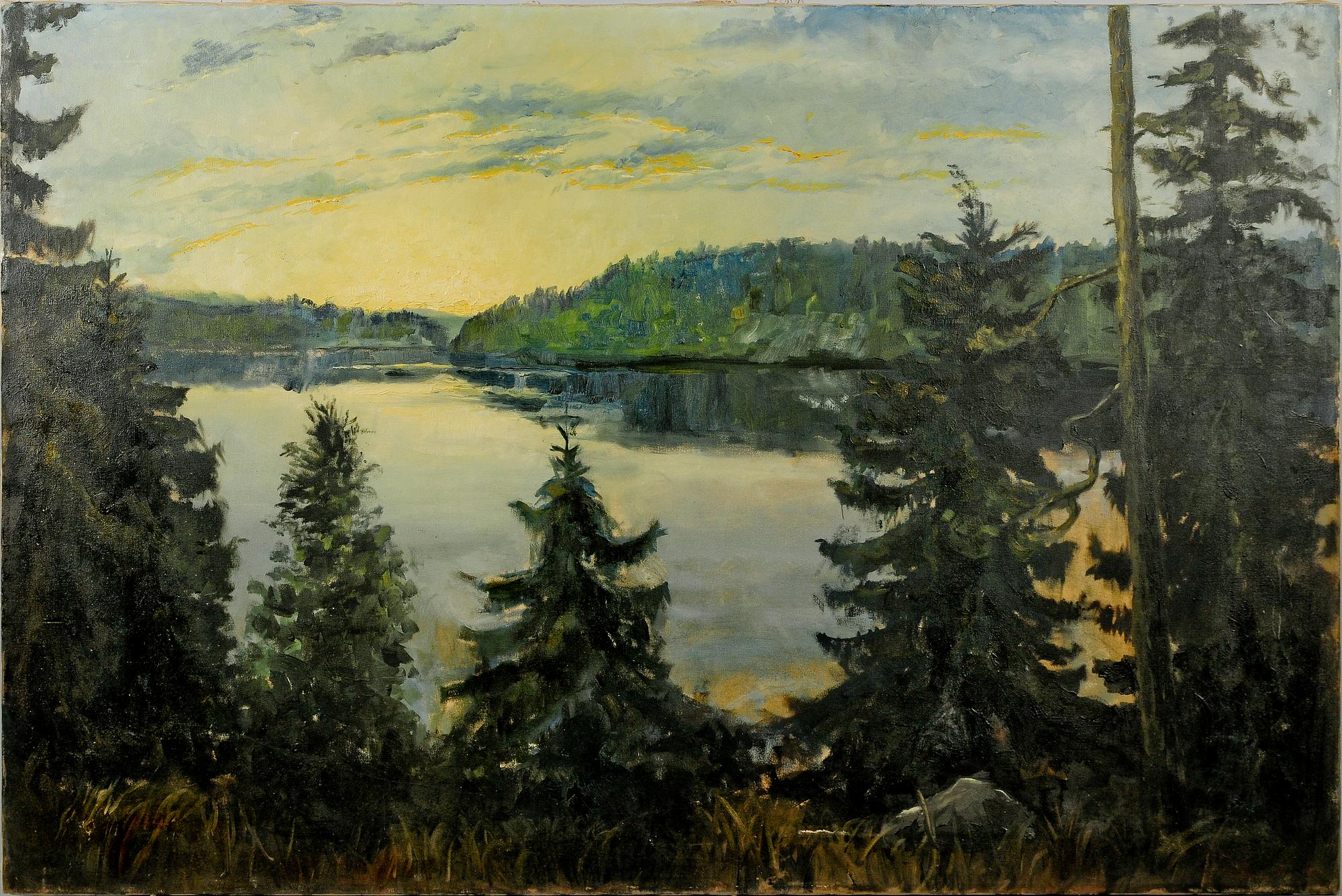 OKÄND KONSTNÄR, troligen Finland, sekelskiftet 1800/1900, olja på duk.