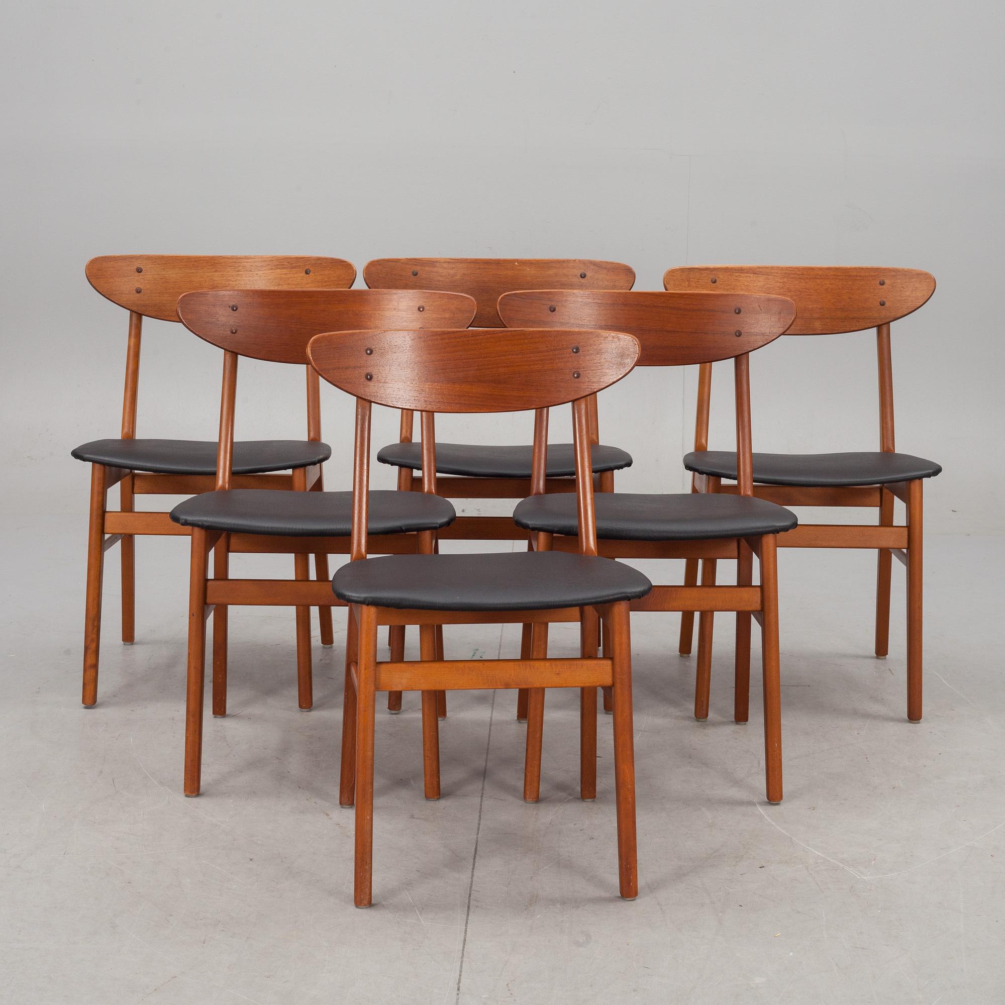 STOLAR, 6 st. Farstrup, Danmark, 1950/60-tal.