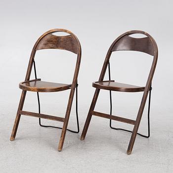 Uno Åhrén/CA Buffington, a set of six 'Bern' folding chairs, Gemla, 1930's.