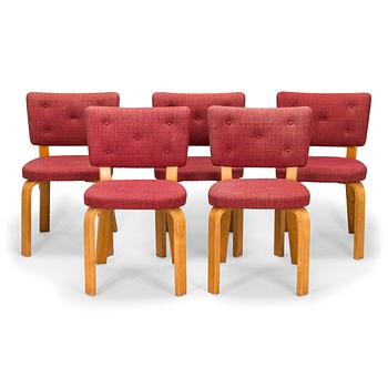 Alvar Aalto, A set of five mid-20th century '69' chairs for O.Y. Huonekalu- ja Rakennustyötehdas A.B.