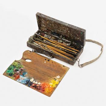 Birger Simonssons friluftsstaffli, paletter & målarlådor.