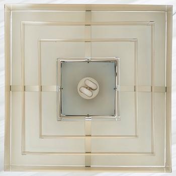 Hans-Agne Jakobsson, a brass and white lacquered "C 896/M" ceiling light, Markaryd, Sweden 1960's-70's.