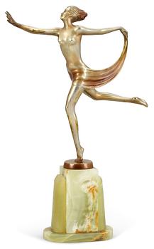 562. A Joseph Lorenzl patinated bronze sculpture, Austria 1920's-30's.