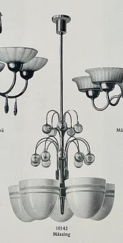 Harald Notini, a pair of ceiling lamps, version of model "10148", Arvid Böhlmarks Lampfabrik, 1930s.