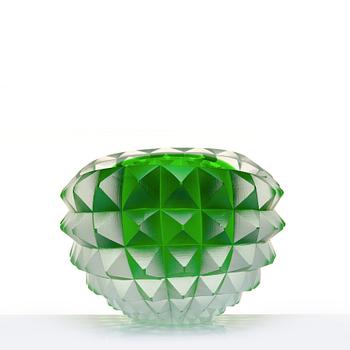 Mårten Medbo, a cut glass bowl, "Core", Ajeto Glassworks, Novy Bor, Czech Republic, 2010, ed. 1/4.