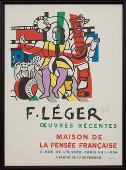 FERNAND LÉGER, efter, affisch, signerad.