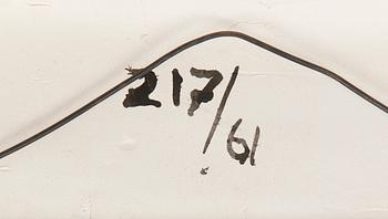 Karl Heinz Schultz-Köln, relief, stengods, signerad Schultz-Köln, numrerad 217/61.