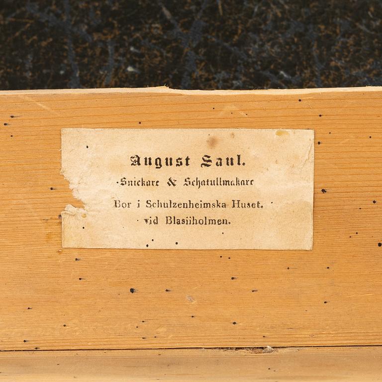 August Saul, skrivbord, Stockholm, 1800-tal.