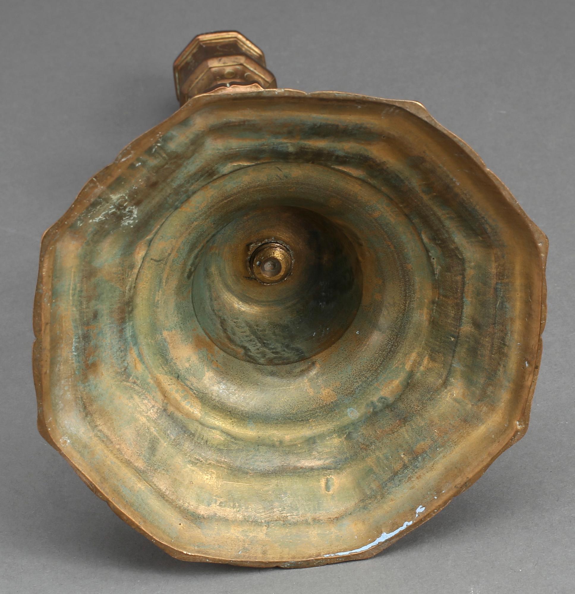 LJUSSTAKE, mässing, Barock, 1700-tal.