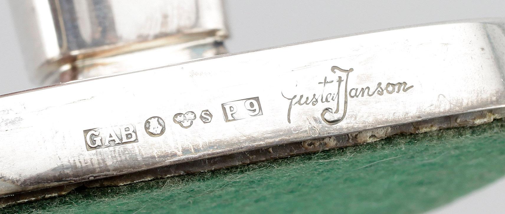 LJUSSTAKAR, ett par, silver, Gustaf Jansson, GAB, Stockholm, 1965.