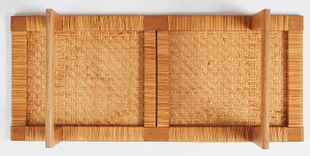 Børge Mogensen, an oak and rattan bench by cabinetmaker Erhard Rasmussen, Denmark 1950s/60s.