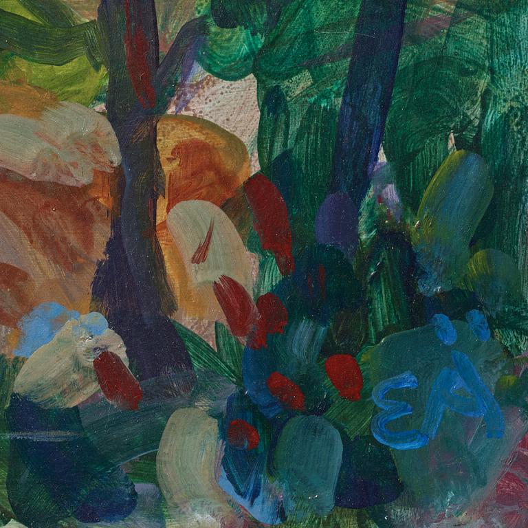 Erling Ärlingsson, oil on paper panel, signed EÄ.