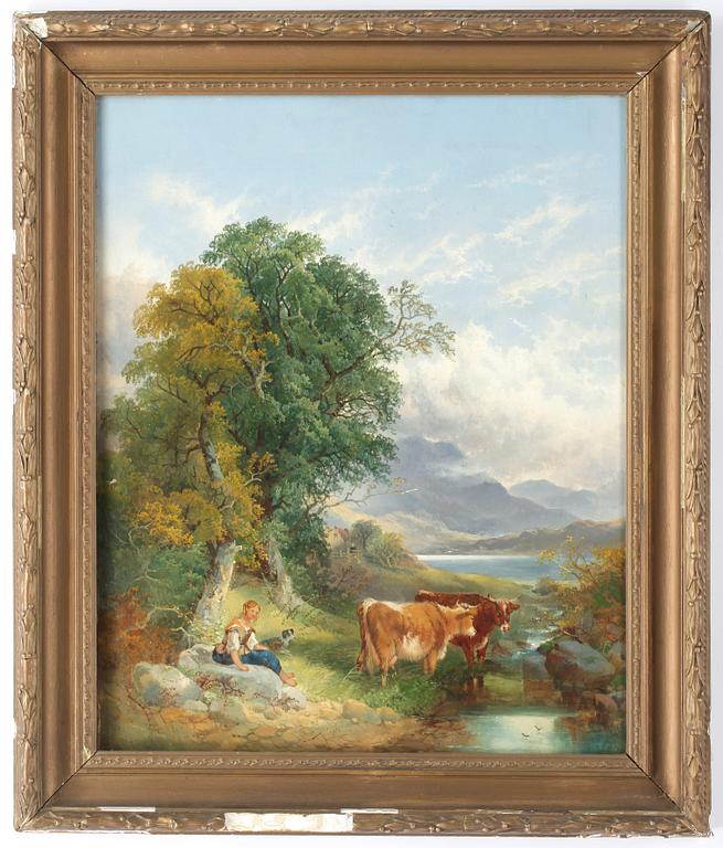 OKÄND KONSTNÄR, olja på duk, sent 1800-tal.