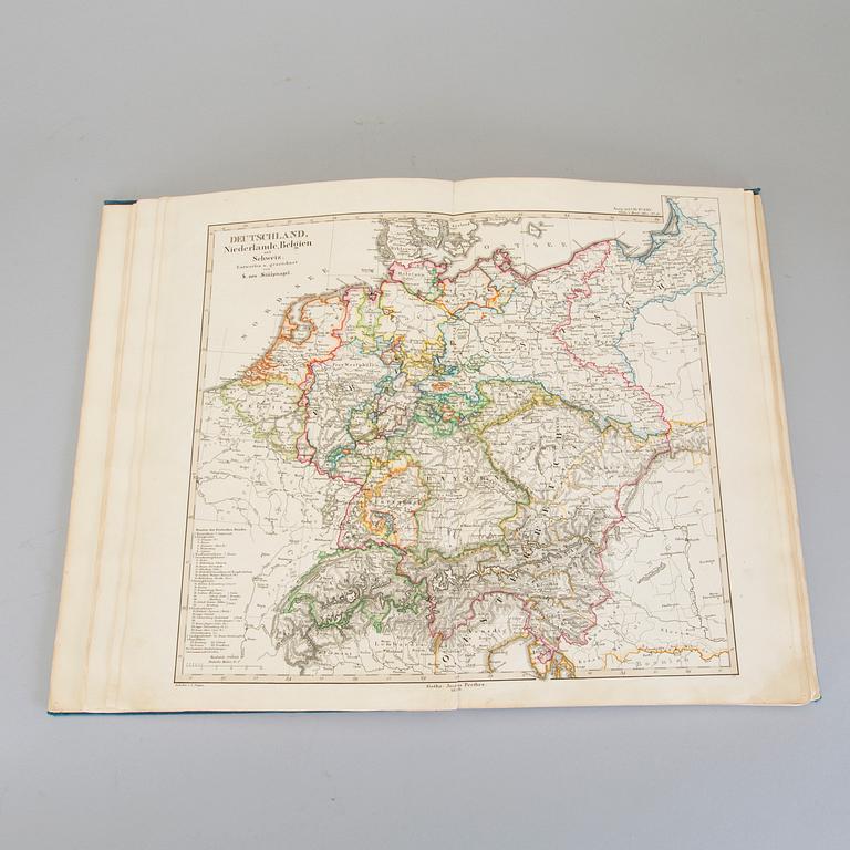 ATLAS, Stielers Handatlas (efter Adolf Stieler, 1775–1836). 95 kartor, tryckt 1860.