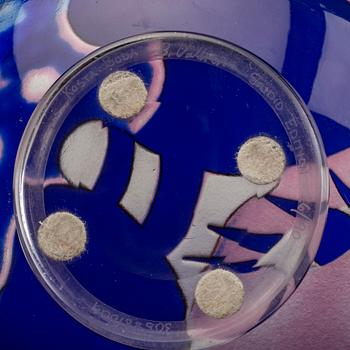 Bertil Vallien, skål, glas, Kosta Boda Studio Edition 26/90 305881004.