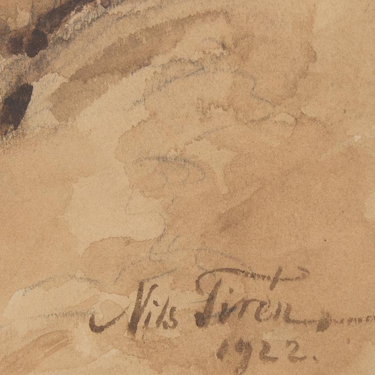 NILS TIRÉN, akvarell, signerad och daterad 1922.