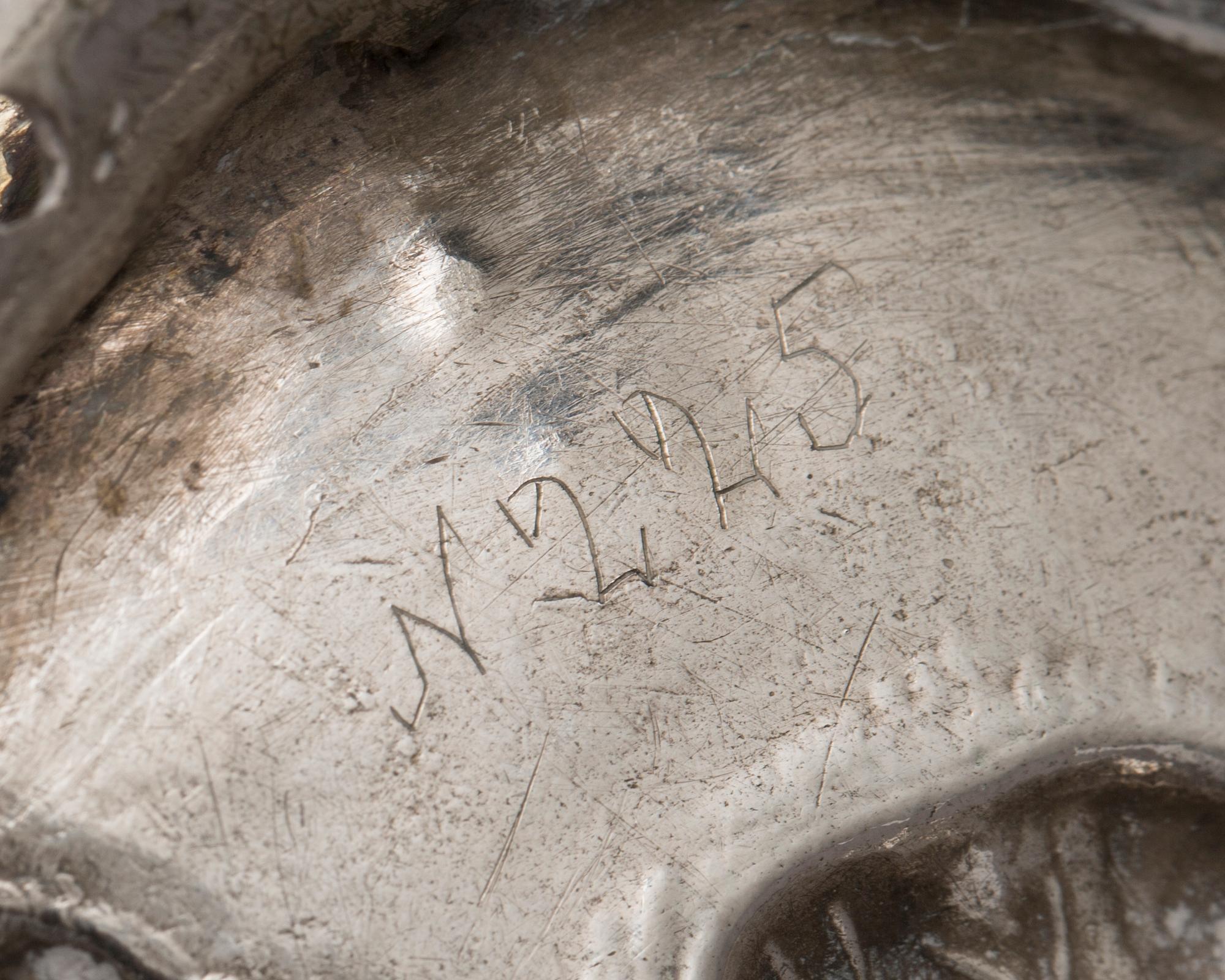 SKÅL PÅ FOT, silver, barock, icke identifierbar mästarstämplar, sannolikt Königsberg, 1700-talets mitt. Vikt ca 420g.