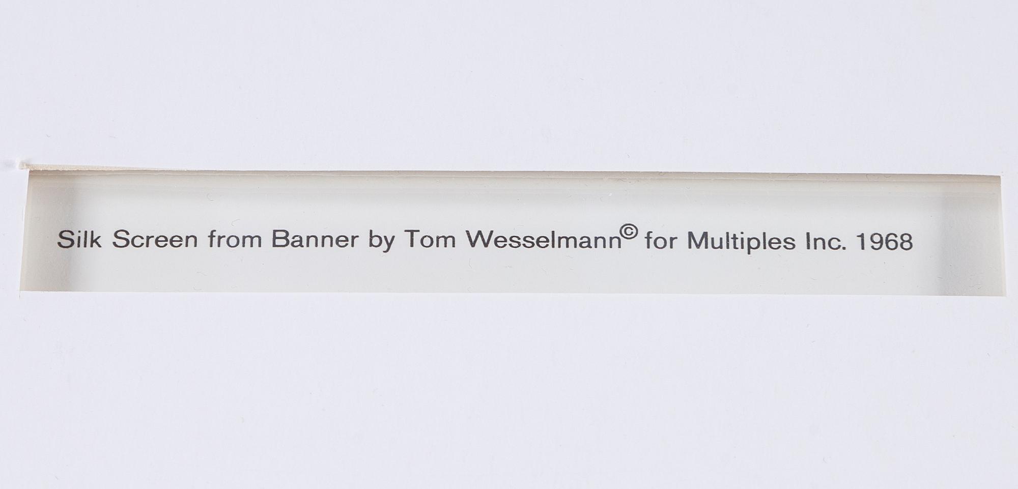 TOM WESSELMAN, after, silkscreen, 1968.