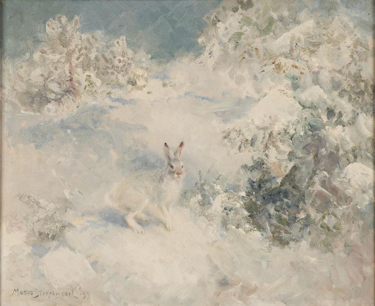 Mosse Stoopendaal, Hare in a Winter Landscape.