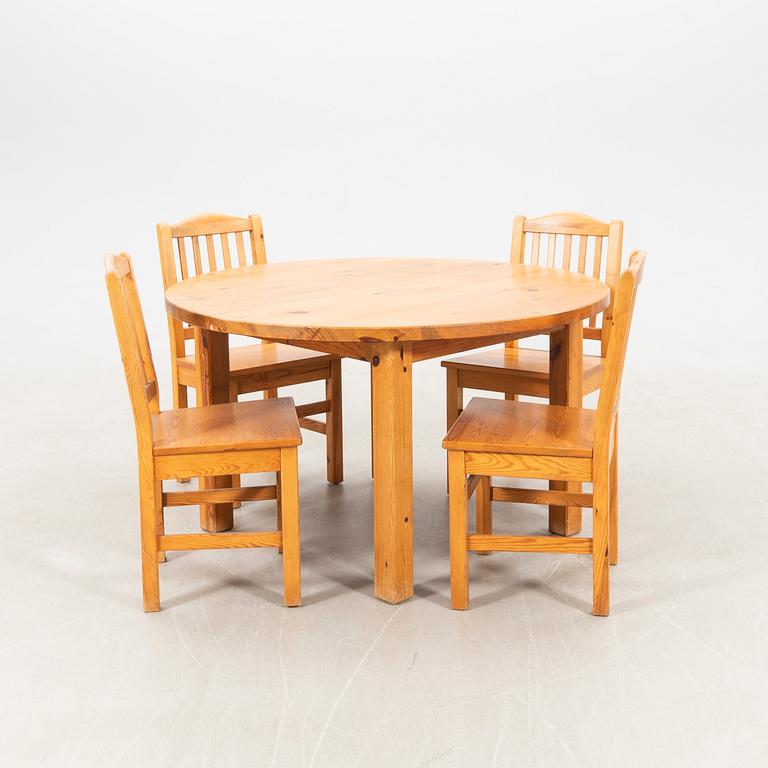 Sam Larsson dining set, 5 pieces, 1970s.