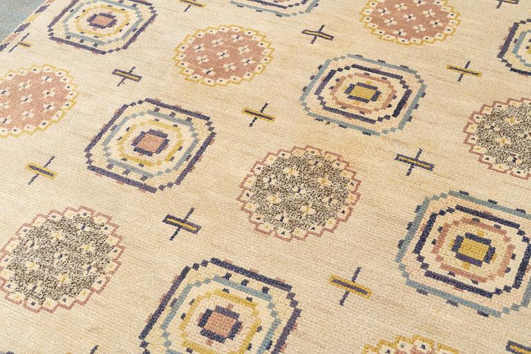 Märta Måås-Fjetterström, a carpet "Blåringen", knotted pile, ca 306 x 267 cm, signed AB MMF.