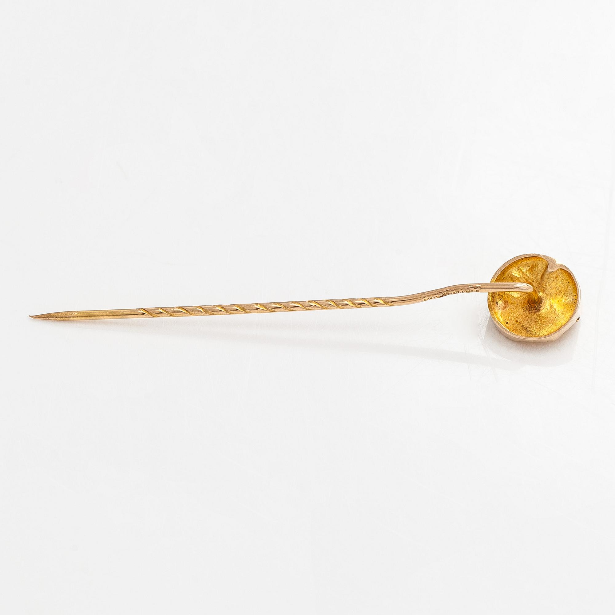 Björn Weckström, kråsnål, "Trollhjulen", 14K guld, Lapponia 1973.