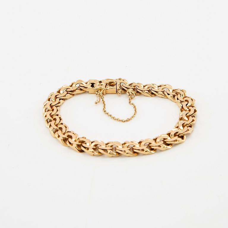 Bracelet double Bismarck link 18K gold, G. Dahlgren & Co Malmö 1960.