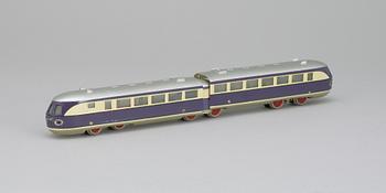 965. A German Märklin railbus TW 800, 1950s. H0.