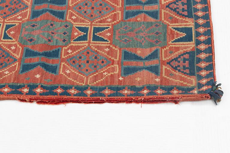 Åkdyna, "Träd och timglas", rölakan, ca 102 x 48 cm, Skytts eller Oxie härad, Skåne, 1700-talets sista kvartal.