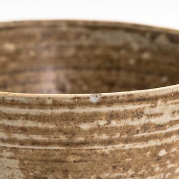 Kyllikki Salmenhaara, three stoneware goblets signed KS Arabia and KS.