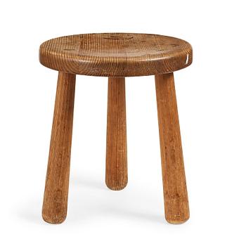 297. Axel Einar Hjorth, a stained pine "Utö" stool, Nordiska Kompaniet, Sweden 1930's.