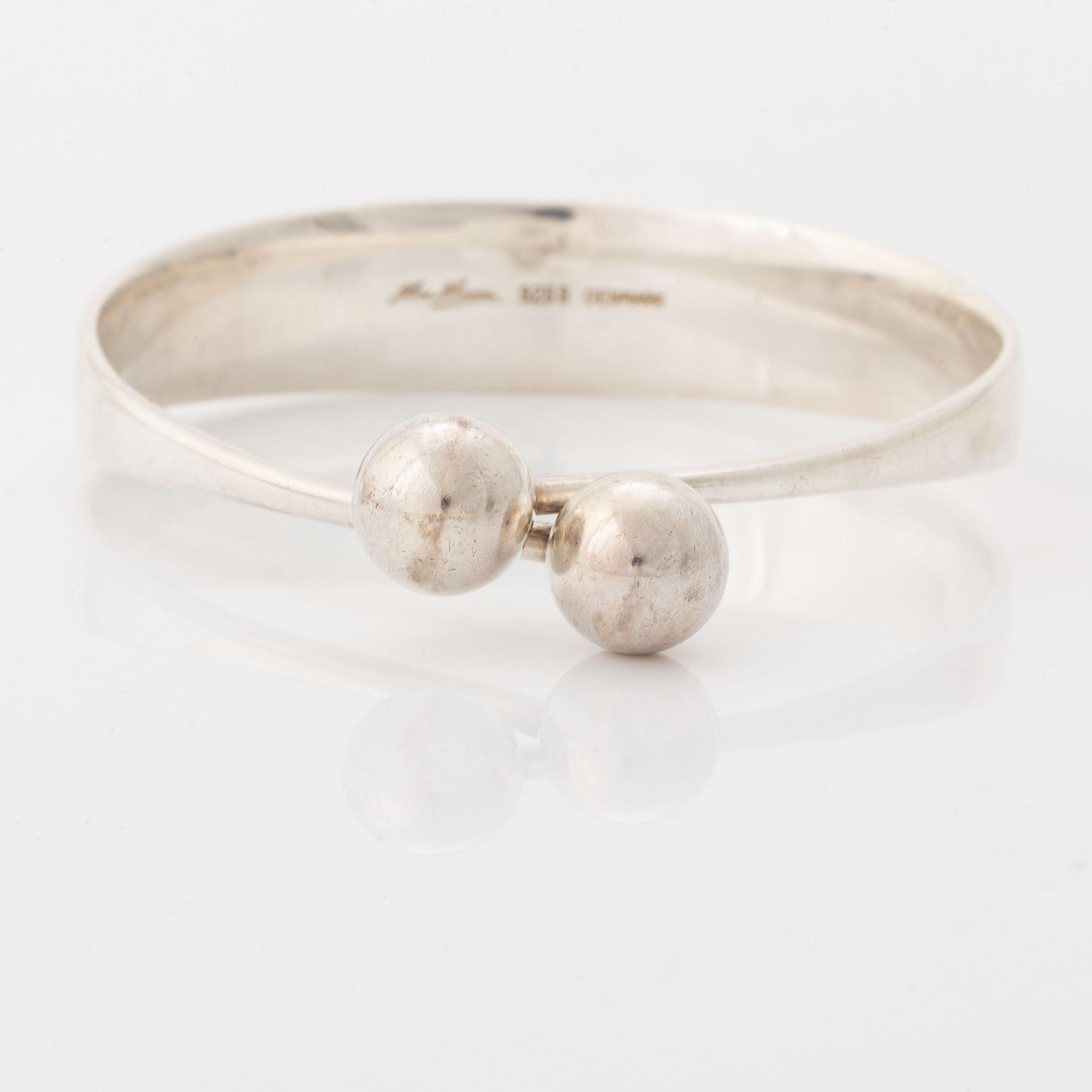 Hans Hansen, silver bangle, Denmark.