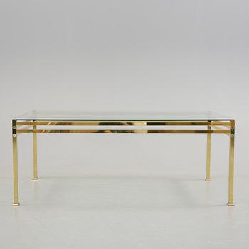 SOFFBORD, glas och mässing, 1900-talets sista kvartal.