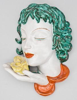 VÄGGRELIEF, terrakotta, Goldscheider, Wien, 1930-tal.