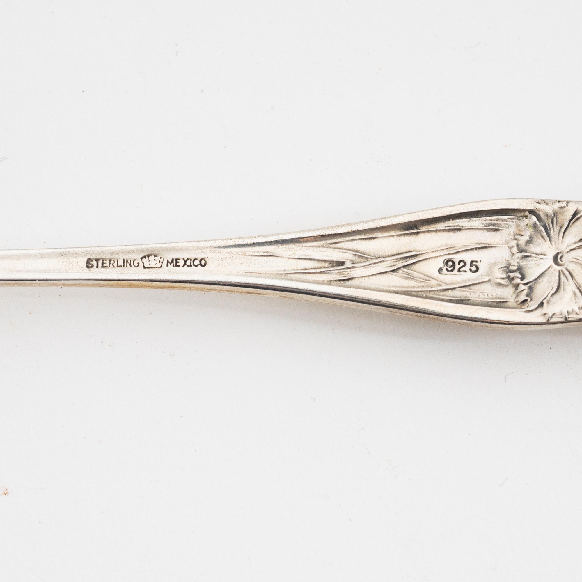 A 51-piece sterling silver cutlery service, Pesa, Mexico.
