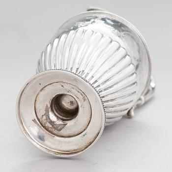 MARTIN, HALL & CO, A sterling silver pitcher, Sheffield 1873.