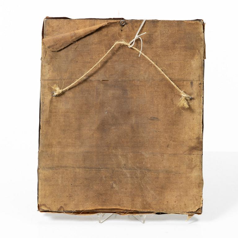 A Russian icon with oclad, 19th Century.