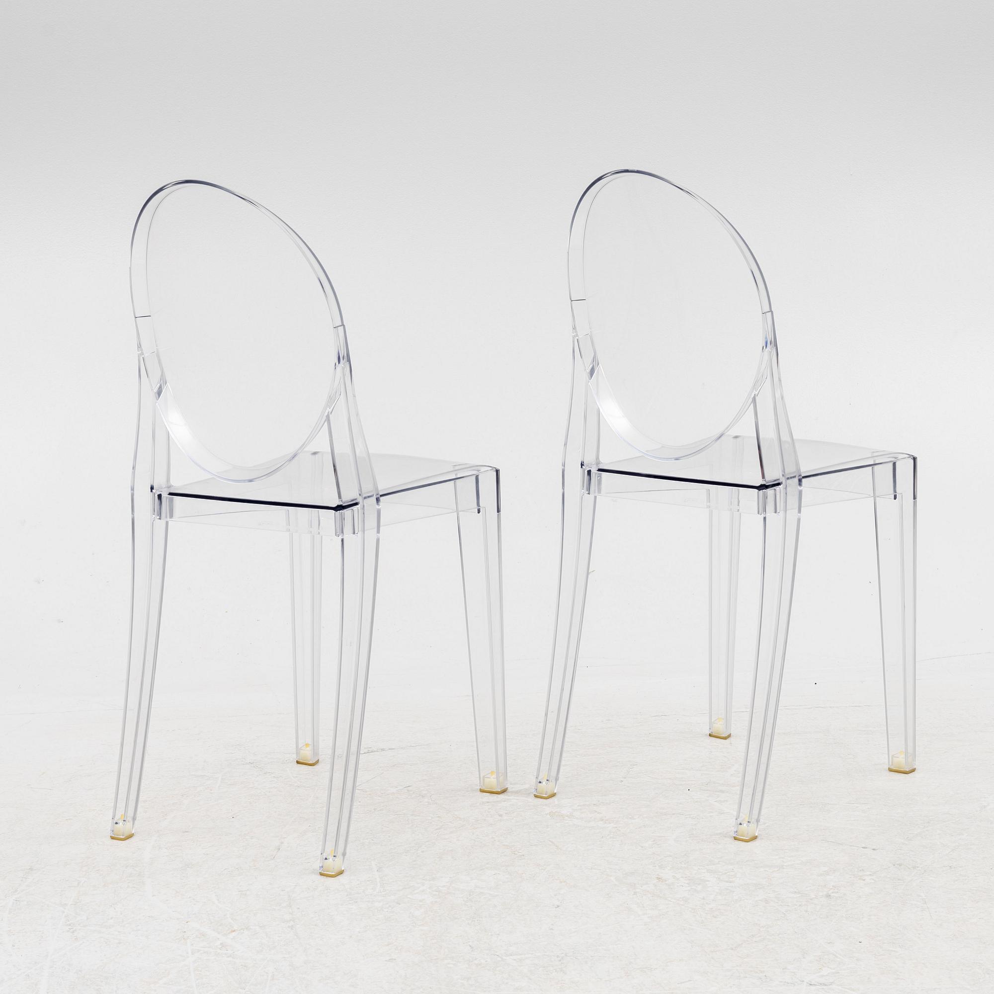 Philippe Starck, stolar, ett par, "Victoria Ghost", Kartell.