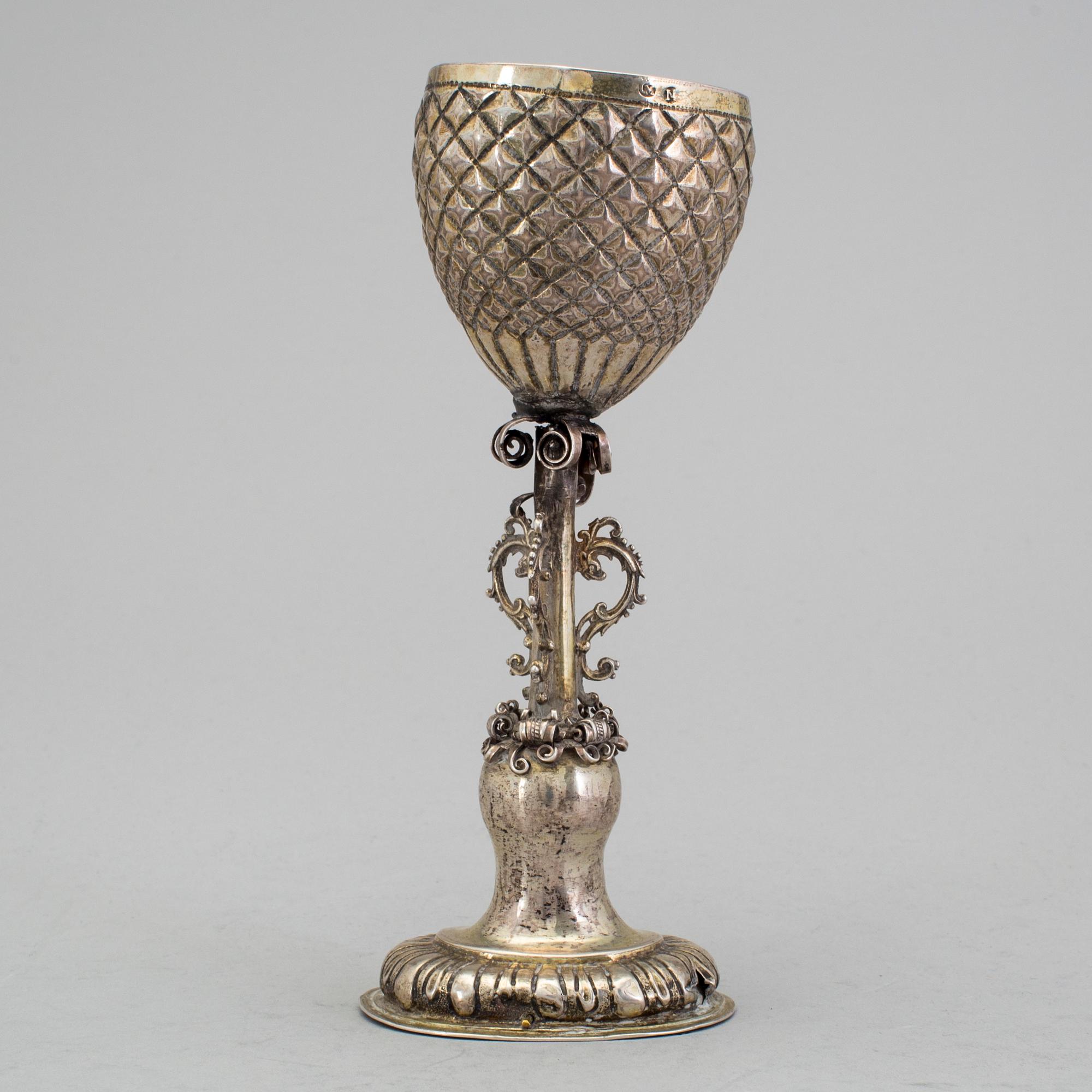 A German 17th century silver-gilt cup, mark of Georg Müllner, Nürnberg (1624-1659).