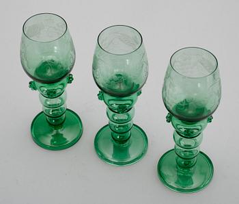 VITVINSREMMARE, 12 st, grönt glas.